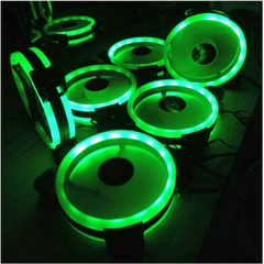 Quạt tản nhiệt Fan led RGB - Coolman/ Vitra Dual Ring RGB - Bảo hành 12 tháng - MKSHOP