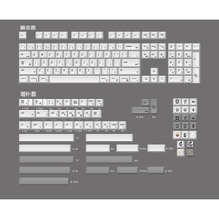 Bộ keycap XM Apple thick PBT dyesub 166 nút cho bàn phím cơ