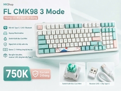 Bàn Phím Cơ FL-Esports CMK98 (Cũ) - 3 Mode, Switch Kailh Box Cool Mint | MKShop