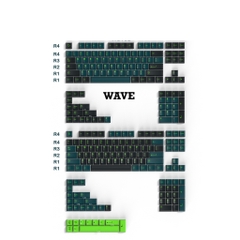Bộ nút keycap CMK Aifei Wave Cherry profile ABS double shot cho bàn phím cơ