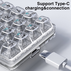 Bàn phím cơ numpad AULA F21 mini 21 phím bluetooth / có dây / 2.4G thích hợp cho Windows / MAC / Android