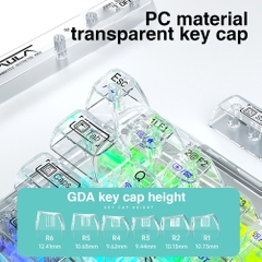 Bàn Phím Cơ Không Dây AULA F68 RGB 3 Mode, Hot Swap, Gasket Mount, Có Núm Vặn