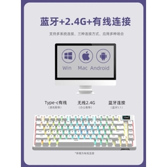 Bàn phím cơ Monka 3075 V2 Pro Màn hình Mạch Xuôi 3 chế độ kết nối Hotswap RGB