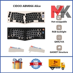 Bộ Kit bàn phím cơ không dây Cidoo ABM066 3 mode mạch xuôi màn hình keymap VIA