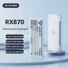 Bàn phím cơ RXStorm RX870 kết nối 3 modes không dây Hotswap RGB switch TTC
