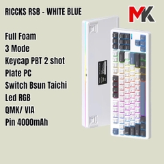 Bàn Phím Cơ Riccks RS8 LED Viền - 3 Chế Độ, Keymap Via, Hotswap RGB | MKShop