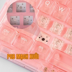 [HÀNG SẴN] Bàn phím cơ Monsgeek ice75 3 mode,mạch xuôi, vỏ trong suốt, đèn led rgb cực đẹp, hostswap,gasket mount