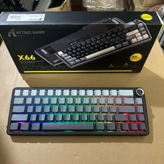 Bàn Phím Cơ Không Dây Attack Shark X66 - 3 Chế Độ Kết Nối, LED RGB, Hot-Swappable | MKShop