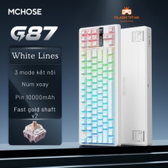 Bàn Phím Cơ Mchose G87 - TKL, 3 Chế Độ Kết Nối, LED RGB, Pin 10000mAh | MKShop