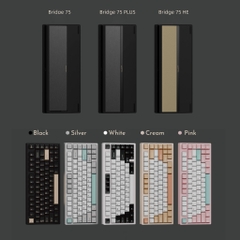 [Có sẵn] Bridge75 - Bàn phím cơ gaming khung nhôm 3 mode RGB tạ phay xước ngàm ball catch tiện lợi