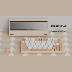 [Có sẵn] Bridge75 - Bàn phím cơ gaming khung nhôm 3 mode RGB tạ phay xước ngàm ball catch tiện lợi