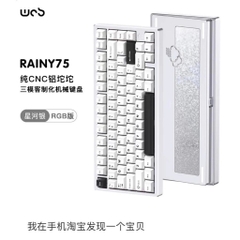 Bàn Phím Cơ Rainy75 - Full Nhôm, 3 Chế Độ Kết Nối, LED RGB, Hotswap | MKShop