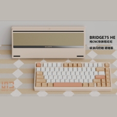 [Có sẵn] Bridge75 - Bàn phím cơ gaming khung nhôm 3 mode RGB tạ phay xước ngàm ball catch tiện lợi