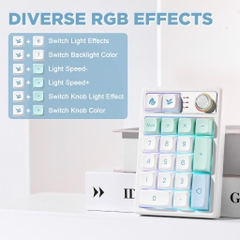 Bàn Phím Cơ Numpad Keycool K19 - 3 Chế Độ Kết Nối, RGB, Hotswap | MKShop