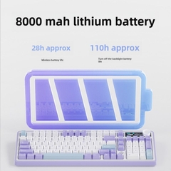 Ajazz AK980  Bàn phím cơ không dây 3 chế độ, màn hình tùy chỉnh, núm vặn, hotswap RGB