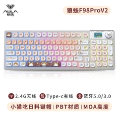 Bàn Phím Cơ Aula F98 Pro V2 - 95 Phím, 3 Chế Độ Kết Nối, LED RGB, Silent Switch | MKShop
