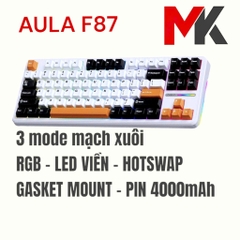 Bàn Phím Cơ Aula F87 | 3 Mode, Hotswap, RGB | Gasket Mount | MKShop