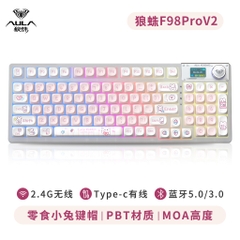 Bàn Phím Cơ Aula F98 Pro V2 - 95 Phím, 3 Chế Độ Kết Nối, LED RGB, Silent Switch | MKShop