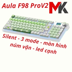 Bàn Phím Cơ Aula F98 Pro V2 - 95 Phím, 3 Chế Độ Kết Nối, LED RGB, Silent Switch | MKShop