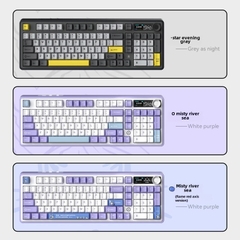 Ajazz AK980  Bàn phím cơ không dây 3 chế độ, màn hình tùy chỉnh, núm vặn, hotswap RGB