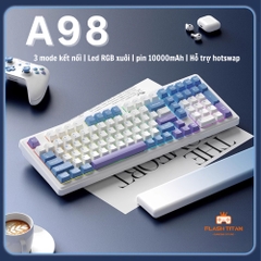 Bàn Phím Cơ Xinmeng A98 - Hotswap, LED RGB, 3 Chế Độ Kết Nối | MKShop