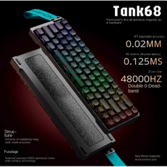 Bàn phím cơ Gaming Rapid Trigger Eweadn Tank68 8k vỏ nhôm