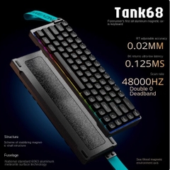 Bàn phím cơ Gaming Rapid Trigger Eweadn Tank68 8k vỏ nhôm