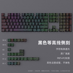 Bộ nút Keycap Cherry PBT double shot cho bàn phím cơ, đa layout cơ bản