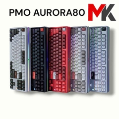 Bàn Phím Cơ PMO Aurora 80 TKL 87 Phím - Nhôm CNC, 3 Mode, Gasket Mount, RGB Aurora | MKShop