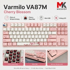 Bàn Phím Cơ Varmilo VA87M Cherry Blossom (Cũ) - Switch Cherry Silent Red | MKShop
