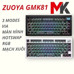 Bộ kit bàn phím cơ GMK81 75% LED RGB hỗ trợ VIA 3 mode kết nối, màn hình TFT