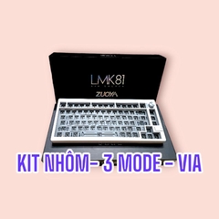 Bộ kit bàn phím cơ LMK81 Nhôm Aluminium Keymap VIA 3 mode Gasket Mount