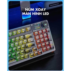Bàn Phím Cơ Aula F98 Pro - Màn Hình LED Tùy Chỉnh, LED RGB, Vỏ Trong Suốt, 3 Chế Độ Kết Nối | MKShop