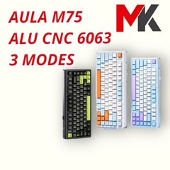 Bàn Phím Cơ AULA M75 - Full Size, 3 Chế Độ Kết Nối, LED RGB, Công Thái Học | MKShop