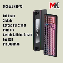 Bàn Phím Cơ Mchose K99 V2 - Layout 99, Gasket Mount, LED RGB, 3 Chế Độ Kết Nối | MKShop