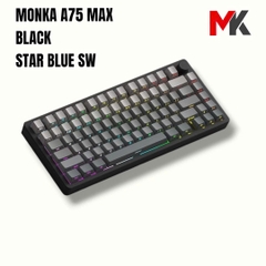 Monka A75 Max - Bàn Phím Cơ 75% Cao Cấp, Nhôm CNC, 3 Chế Độ Kết Nối, QMK VIA | MKShop