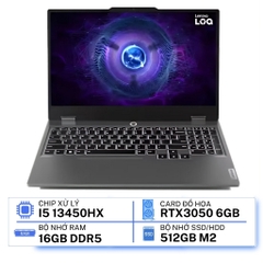Laptop Lenovo LOQ 15IRX9 83DV012LVN (Intel Core i5-13450HX | 12GB RAM | 512GB SSD | 15.6″ FHD | Win 11)