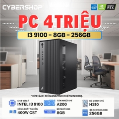 Trọn bộ máy tính văn phòng 4 Triệu ( I3 9100  | 8GB | 256GB SSD)