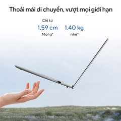 Laptop ASUS Vivobook S14 S3407VA-LY046W (Intel Core i5-13420H | 16GB | 512GB | Intel UHD | 14 inch WUXGA IPS 60Hz | Win 11 | Bạc)