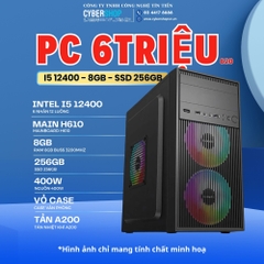 Máy tính văn phòng 6 Triệu ( I5 12400 | 8GB | 256GB SSD )
