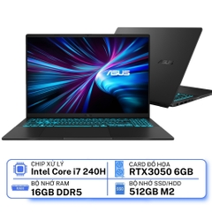 Laptop ASUS Gaming V16 K3607VJ-RP106W (Intel Core i7 240H | 16GB DDR5 | 512GB SSD | RTX 3050 6GB | 16″ WUXGA | Windows 11 Home | Đen)