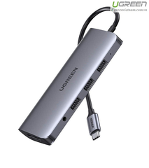 Bộ chuyển đổi USB type C sang HDMI+ VGA+ LAN 1Gbps+ Hub USB 3.0+ SD/TF+ Audio (CM179)