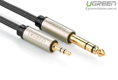 Cáp Audio (âm thanh) 3,5mm sang 6,5mm hai đầu dương 1M (AV127) Ugreen 10625