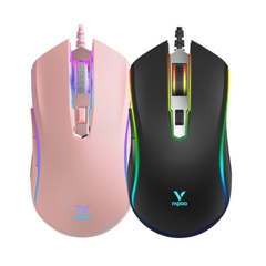 Chuột Gaming Rapoo V25S (Có dây, Đen/ Hồng)