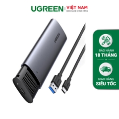 Hộp đựng ổ cứng gắn ngoài USB type C 3.1 to SSD M.2 NVMe, PCIe, M-Key 10Gbps (CM400) Ugreen 10902