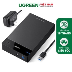 Hộp đựng ổ cứng 3,5 inch Sata/ USB 3.0 hỗ trợ 10TB (US222) Ugreen 50423