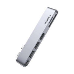 Hub USB Type C cho MacBook từ 2 cổng USB C ra 3 cổng USB A 3.0+SD+TF+PD (CM251) Ugreen 60560