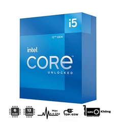 CPU Intel Core i5-12400 (TRAY - không tản nhiệt)