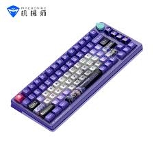 Bàn phím Machenike K600T-B82 White Purple Tri-Mode RGB (Shirasaiko)
