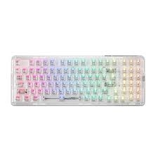 Bàn phím cơ Machenike K500F-B94W Tri-Mode RGB White Transparent